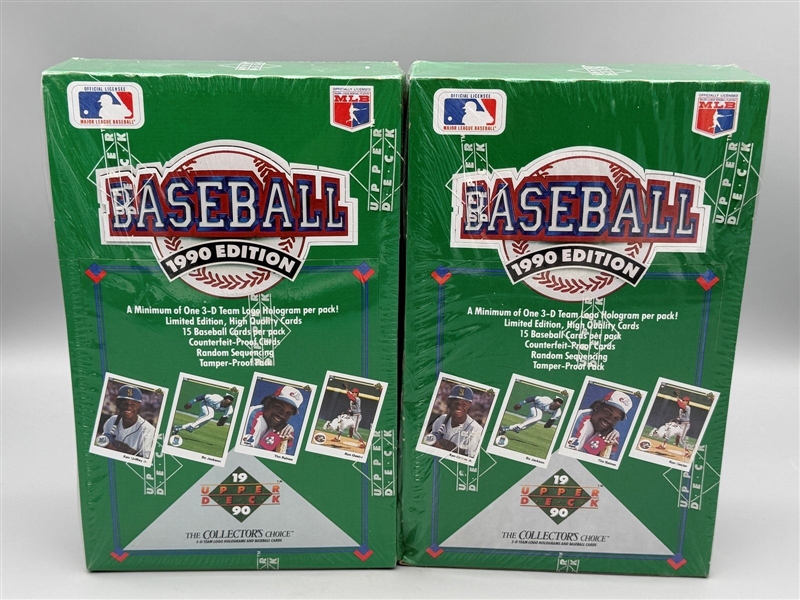 (2) 1990 Upper Deck Baseball Hobby Sealed Sets