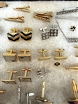 Large Group of Cufflinks, Tie Tacks, Pins