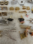 Large Group of Cufflinks, Tie Tacks, Pins