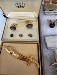 Large Group of Cufflinks, Tie Tacks, Pins