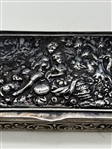 .800 Silver Repousse Galante Scene Snuff Box