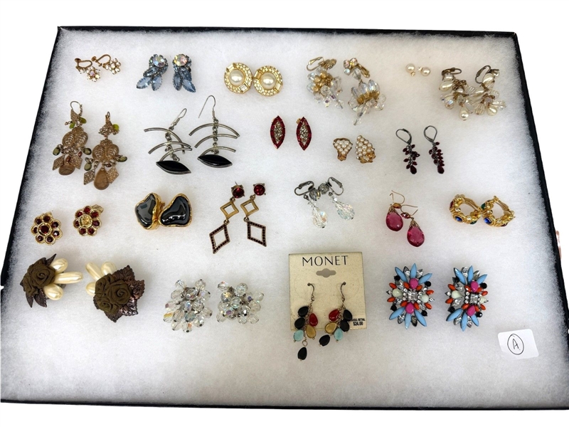 (21) Pairs of Vintage Earrings: Monet, Others