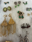 (34) Pairs Vintage Costume Earrings Egyptian revival, Cameos, Copper, Others