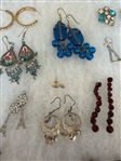 (34) Pairs Vintage Costume Earrings Egyptian revival, Cameos, Copper, Others