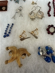 (34) Pairs Vintage Costume Earrings Egyptian revival, Cameos, Copper, Others