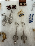 (34) Pairs Vintage Costume Earrings Egyptian revival, Cameos, Copper, Others