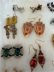 (30) Pairs of Costume Earrings: Rhinestones, Cameos, Others