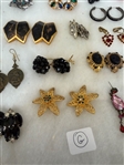 (30) Pairs of Costume Earrings: Rhinestones, Cameos, Others