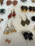 (30) Pairs of Costume Earrings: Rhinestones, Cameos, Others