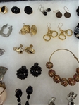 (27) Pairs of Vintage Costume Earrings: Rhinestones, Signed, Others