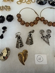 (27) Pairs of Vintage Costume Earrings: Rhinestones, Signed, Others
