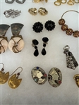 (27) Pairs of Vintage Costume Earrings: Rhinestones, Signed, Others