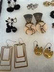 (27) Pairs of Vintage Costume Earrings: Rhinestones, Signed, Others