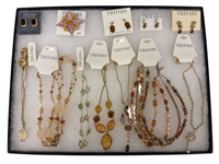 (12) Trifari Jewelry on Card: Earrings, Brooch, Necklaces