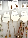 (12) Trifari Jewelry on Card: Earrings, Brooch, Necklaces