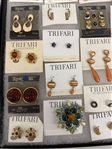 Group of Trifari Earrings and Brooches