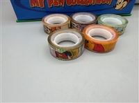 Walt Disney KIDS Pin Trading Box With (9) Pins, and (5) Roll Disney Tape