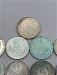 (13) German Reichmarks From .625 to .900 Silver