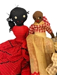 (9) Black Americana Hand Made Dolls