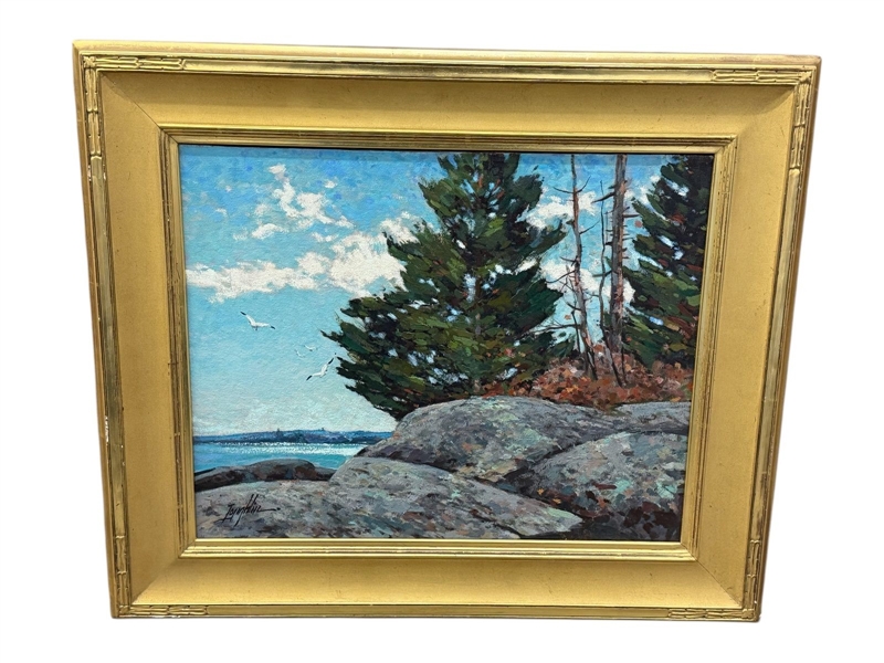 John Loughlin Oil on Canvas "Otter Point, Acadia"