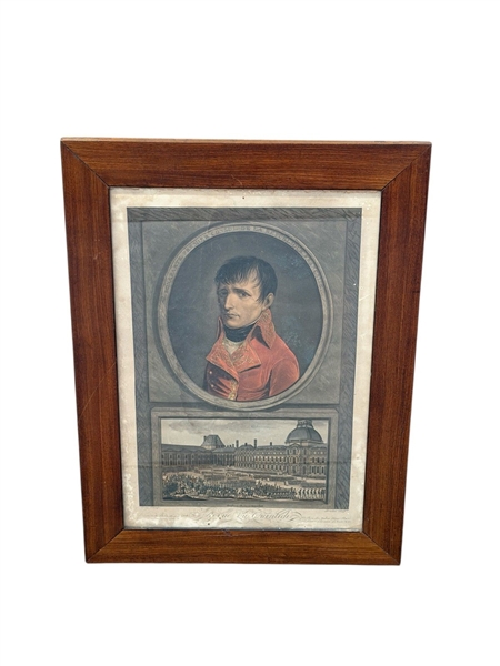 Charles Levachez 1802-04 Napoleon Copper Engraving Hand Colored as The First Consul of France