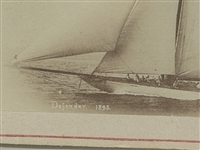 1895 Cabinet Card of American Sailing Vessel The Defender