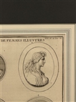 (2) 18th Century Portrait Heads of Women, Cleopatra Engravings Framed
