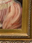 Oil on Canvas Portrait of a Lady in Deep Well Gesso Frame