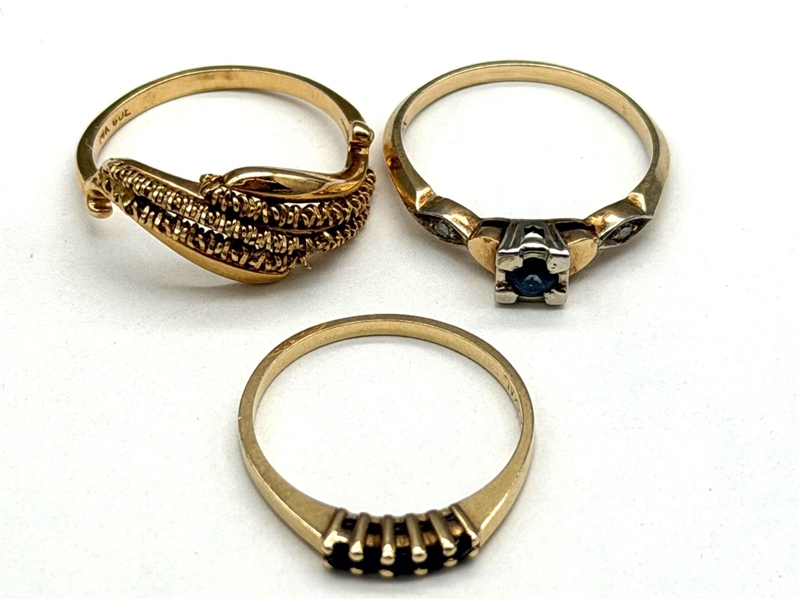 (3) 14k Gold Rings