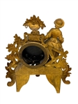 French Gilt Figural Mantle Clock
