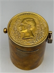 Prince Albert Cylindrical Brass Still Bank