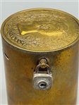 Prince Albert Cylindrical Brass Still Bank
