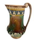 (4) Majolica Pitchers