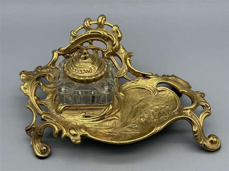 Virginia Metalworks Brass Inkwell