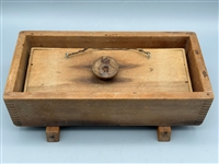 Antique Wooden 8 Slot Butter Mold With Wooden Rest