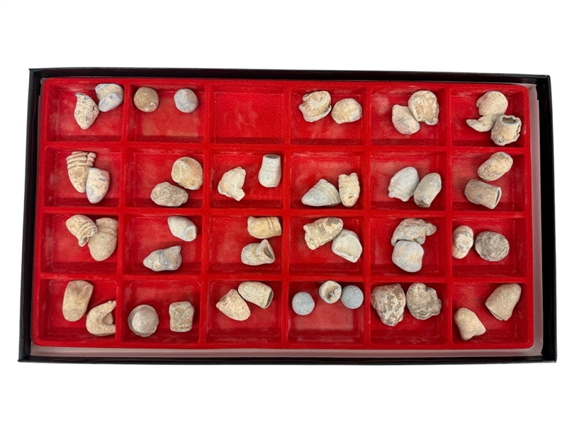 Tray of Civil War Bullets