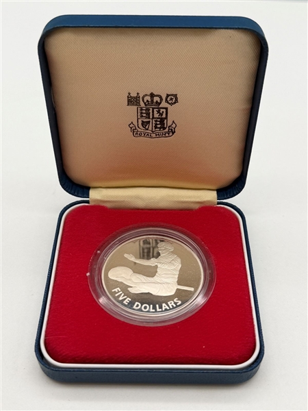 1979 Kiribati Sterling Silver 5 Dollar Coin in Original Case