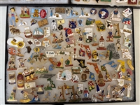 Large Group of Jaycee Pins; Superman, Batman, Mr. Peanut Delegates, Cities, States