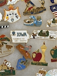 Large Group of Jaycee Pins; Superman, Batman, Mr. Peanut Delegates, Cities, States