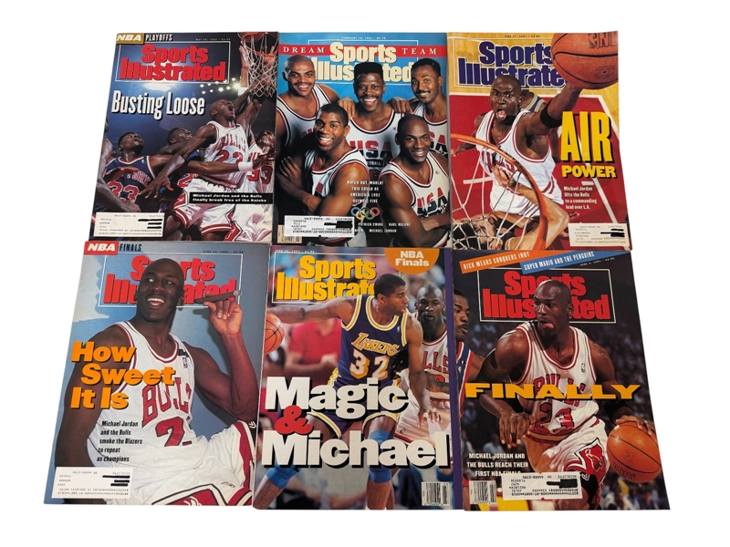 (6) Sports Illustrated Michael Jordan Covers 1991-92