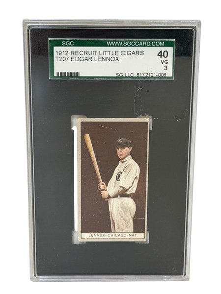 1912 Recruit Little Cigars T207 Edgar Lennox SGC VG40