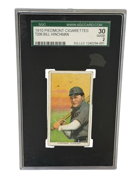 1910 Piedmont Cigarettes T206 Bill Hinchman SGC 30VG