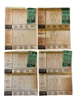 (4) 1953 Cleveland Indians Scorecards and Ticket Stubs