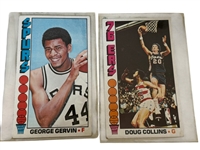 Group of Basketball Memorabilia: Autographs, 76-77 Topps Cards