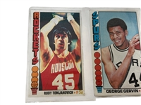 Group of Basketball Memorabilia: Autographs, 76-77 Topps Cards