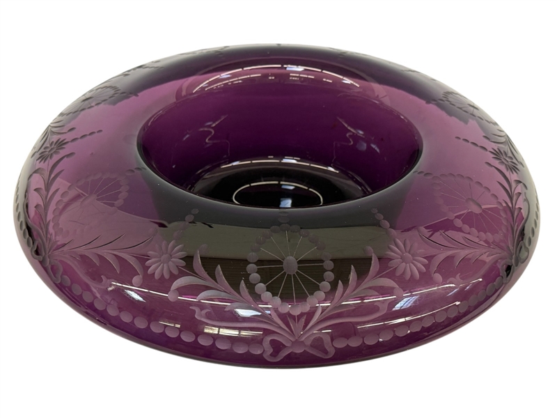 Pairpoint Glass Etched Center Bowl