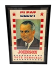 Lyndon B. Johnson Cardboard Campaign Poster