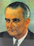 Lyndon B. Johnson Cardboard Campaign Poster