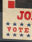 Lyndon B. Johnson Cardboard Campaign Poster