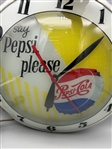 1961 Double Bubble Bottle Top Pepsi-Cola Clock